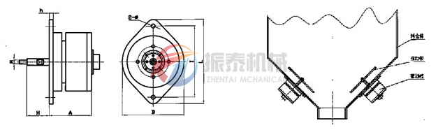 动杆式电磁振动器安装示意图